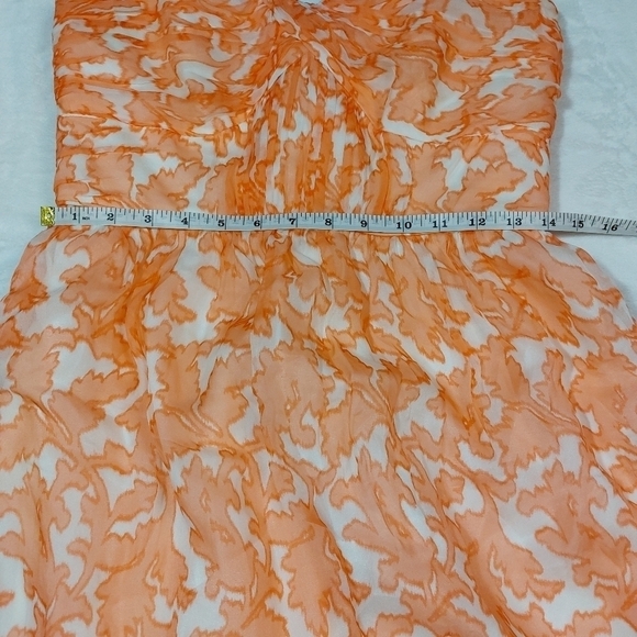 Shoshanna Coral Pink Strapless Silk Formal Evening Prom Dress Size 4 - Picture 3 of 8